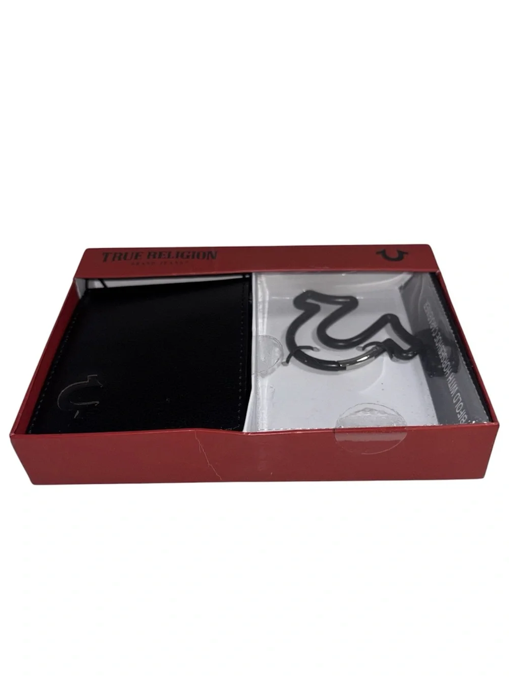 True Religion Bifold Wallet and Carabiner Gift Set Black Wallet Black Carabiner